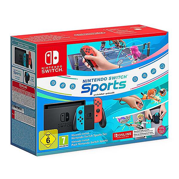 Nintendo Switch Neon with Switch Sports + 3 Months Nintendo Switch
